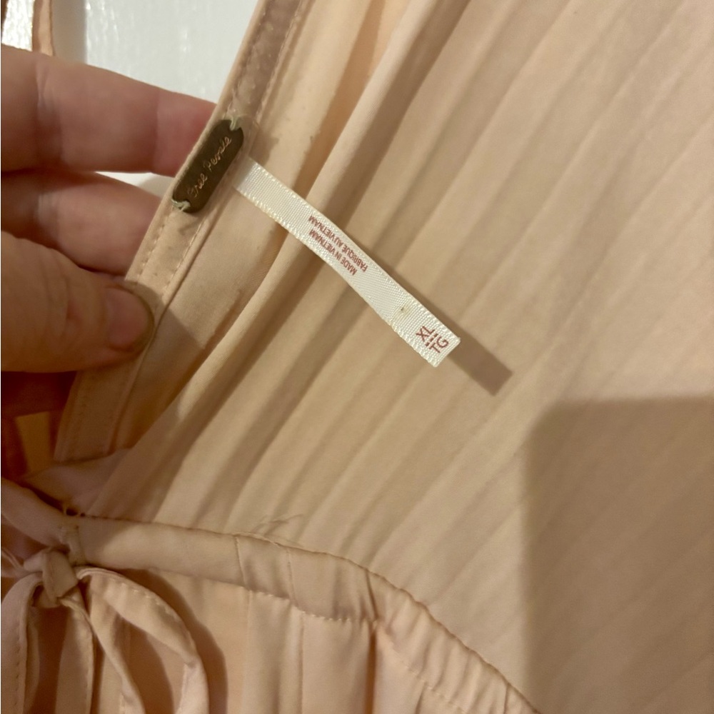 Women’s Free People Arzel Baloon Sleeve Blush Long Sleeve Mini Dress - Picture 6 of 8